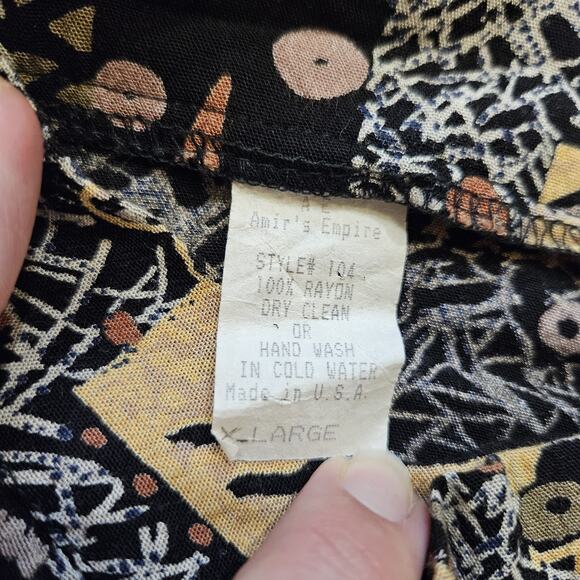 Vtg Midi Skirt Sarong Womens XL Geometric Animal Print Safari Boho Gauze Cottage - Picture 6 of 9